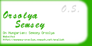 orsolya semsey business card